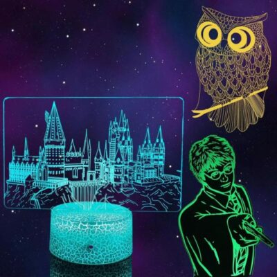 Hogwarts Castle 3D Night Light- Magical Lamp with 7 Colors & 3 Enchanting Design