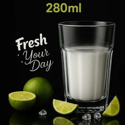 Set of 3 Drinking Glasses 280ml Highball Tumblers for Juice Water or Soda Use
